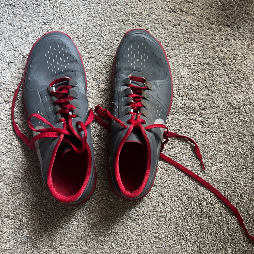 Nike FS1 Lite Training Gray and Red Athletic Shoes Size 9